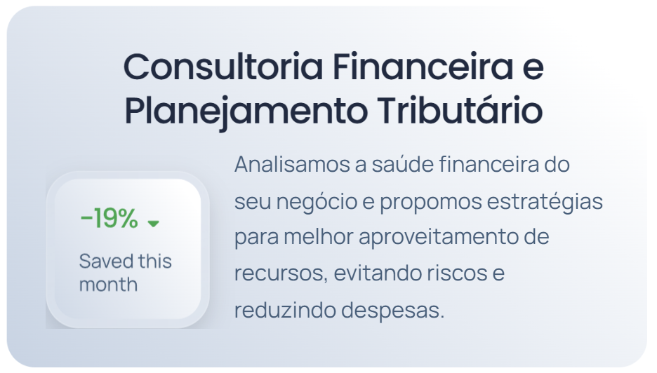 Consultoria Financeira e Planejamento Tributário